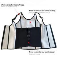Débardeur de sudation thermo amincissant pour femme, gilet de sauna, corset de maintien de la taille, idéal pour le fitness et l'entraînement, avec fermeture éclair