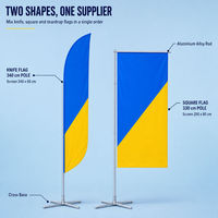 Ensemble de drapeaux personnalisés, drapeaux et fanions avec mât en aluminium, bannière pour événements extérieurs et jours de match sportif