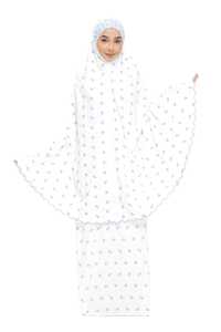 SIPO – ensemble de prière du Ramadan malaisien, télékung singapour, personnalisé, Oem, en soie, 2 pièces, broderie en dentelle, vêtements de prière - Product Image 2