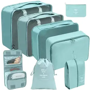 8 Set Packing Cubes Travel Storage Suitcase Packing Portable Luggage Packing Organizers For Travel Accessories