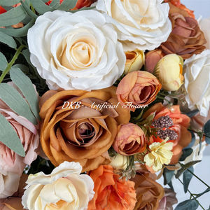 DKB - Bolas de Flores de Rosa Artificiales Realistas, Tacto Real, de Seda, para Centros de Mesa de Boda, Decoración de Mesa, Blanco, Rosa, Varios Tamaños - Product Image 3