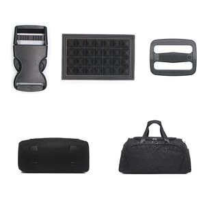 Base de plástico para equipaje, patrón de diamante, alfombrilla protectora antideslizante a prueba de golpes para accesorios de bolsa, color negro J051 J052 J054 - Product Image 2