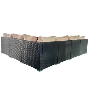 Luxury PE <strong>Rattan</strong> Sectional Sofa Set Modular <strong>Corner</strong> Design with Weatherproof Cushions and Aluminum Frame for Garden Patio Balcony - Product Image 2