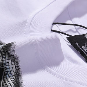 T-shirt à manches courtes en coton pour homme, imprimé rétro MIXED EMOTIONS, lettres ornées, style streetwear décontracté, hip-hop, nouvelle qualité supérieure - Product Image 4