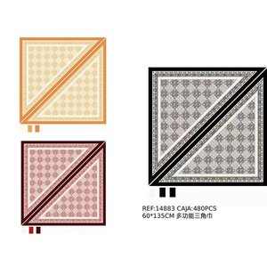 FoulareS Sciarpa triangolare multifunzionale 60x135 cm con stampa geometrica per uomo e donna, per tutte le stagioni - Product Image 1