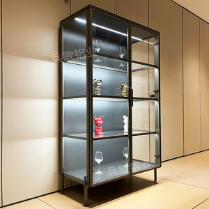 Exhibición de reloj de aluminio de exposición de diseño Simple, escaparate de sala de estar, gabinete de cristal ligero usado, exhibición de Perfume, escaparates de joyería - Product Image 2