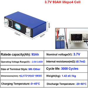 Cellule de <span class=keywords><strong>batterie</strong></span> Li-Ion prismatique CATL 3.7V 93Ah NMC Grade A pour Véhicules Électriques, Vélos Électriques, Trottinettes Électriques, Chariots de Golf, Chariots Élévateurs, Énergie Solaire, ESS 5C - Product Image 3