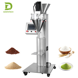 Máquina semiautomática vertical de llenado de polvo con tornillo y mesa de trabajo ajustable para café, especias, harina, proteínas y almidón - Product Image 2