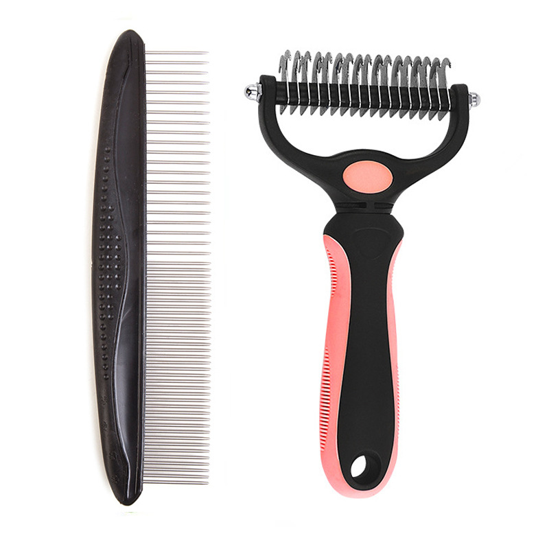 Orange knot comb + black row comb set