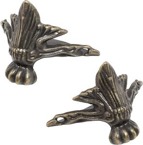 Litoexpe Pcs Pieds de boîte à bijoux en laiton antique, pieds décoratifs en métal pour meubles, supports pour étuis, boîtes à bijoux, boîtes à outils - Product Image 5