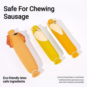 Nouveau design 2026 – Jouet interactif pour chien en latex, écologique, souple, couineur, en forme de longue saucisse, pour le nettoyage des <span class=keywords><strong>dents</strong></span> et le divertissement. - Product Image 4