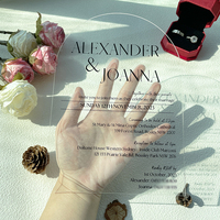 Billet d'invitation de mariage texturé personnalisé Invitations de mariage de luxe