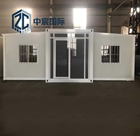 Villa conteneur mobile extensible Zhongchen avec cuisine complète, appartement, espace de vie moderne, maison préfabriquée prête à l'emploi