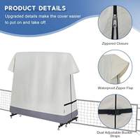 Housse de protection pour meubles de patio intérieur/extérieur, imperméable, anti-UV, housse de table de ping-pong, housse de table de tennis