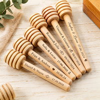 Cucharas de Madera Personalizadas para Miel, Grabadas con Nombre, para Tarros de Miel, Té y Café, Recuerdos de Boda para Invitados, Decoración de Fiestas