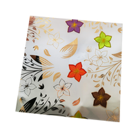Goldenes säuregeätztes Spiegelglas, diamantförmig geripptes Creek-gekühltes Frostglas-Panel für Badezimmertüren, blickdichtes Duschglas