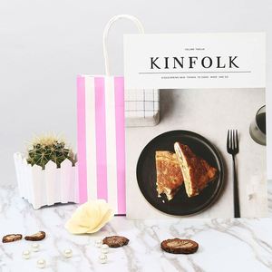 <b>Gifts</b> <b>Small</b> Stripe Paper Bags for Party Goodie Birthday Wedding Business Shopping Eco-friendly Durable Strong Paper Bags - Product Image 5