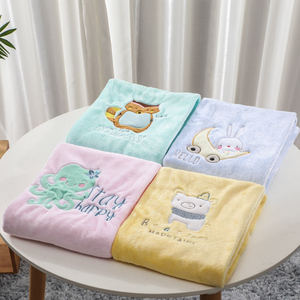 Venta caliente bordado sólido micromink coral polar lana Sherpa manta de bebé - Product Image 4