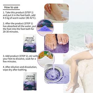 Cristal Cuidado DE LA PIEL Hidratante Lavanda Gel Jalea <span class=keywords><strong>Spa</strong></span> Orgánica Baño de pies Sal Cristal Barro Baño de pies Masaje corporal Sal de pies - Product Image 4