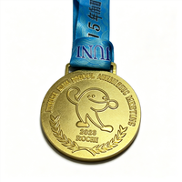 Vente en gros usine Pinshuo PS107 Médaille sportive en alliage de zinc doré, moulée et électroplaquée, trophée vierge de qualité supérieure, personnalisable en métal 2D 3D