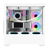 Caja de PC de Escritorio SV02 OEM, Cristal Templado, Torre Media ATX MATX ITx, Blanca, para Juegos, con Ventilador, Boitier, Gabinete, Caja de PC