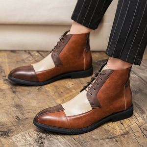 Dropshipping - Bottes vintage pour hommes - Grandes tailles 38-48 disponibles - Bottes en cuir PU - Product Image 6