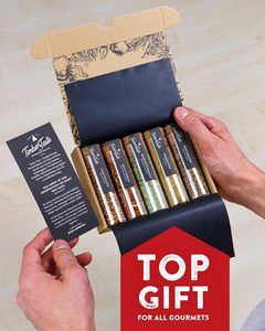 TIMBER TASTE Italian <span class=keywords><strong>Gourmet</strong></span> Condimento Juego de regalo Pasta <span class=keywords><strong>Pizza</strong></span> Especias Frascos Calcetín de Navidad Relleno para hombres Mujeres Papá Novio - Product Image 5