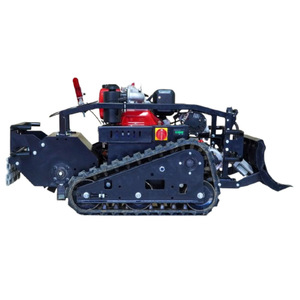 Mini-robot chenillé télécommandé diesel 4 temps tout-en-un pour la tonte de l'herbe, le déneigement et le débroussaillage de la herbe de rivière, inclinable à 45° - Product Image 5