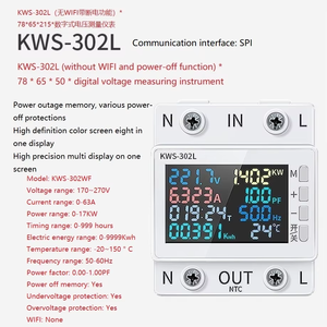 Kỹ thuật số đ<span class=keywords><strong>a</strong></span> chức năng điện áp và hiện tại mét 170-300V/63A đ<span class=keywords><strong>a</strong></span> chức năng đường sắt Điện áp mét - Product Image 4