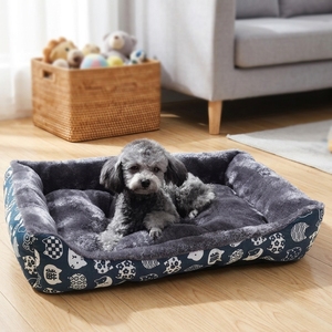 Lit pour chien de luxe écologique XL toutes saisons, canapé, tapis, niche, nid de sommeil pour chiot de couleur bonbon - Product Image 6