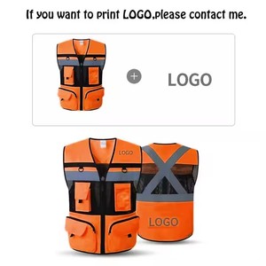 Chaleco DE SEGURIDAD reflectante del fabricante ANSI Clase 1 EN 20471 Certificado Personalizado Su logotipo Chaleco de trabajo al aire libre 2017 - Product Image 3
