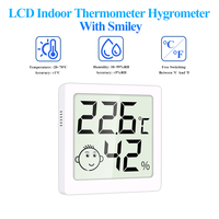 Mini thermomètre hygromètre numérique LCD en plastique, mesure de la température et de l'humidité intérieure, attraction magnétique pour reptiles, animaux de compagnie, usage domestique