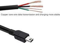 Cable Mini USB de 0.8m, USB 2.0-A a Mini-B de 5 Pines para Teléfono Móvil/Disco Duro Externo/Cámara/Lectores de Tarjetas/Reproductor MP3