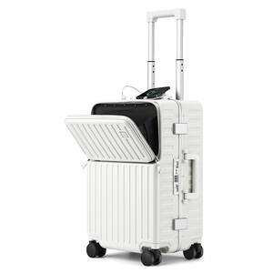 <span class=keywords><strong>Valise</strong></span> de <span class=keywords><strong>cabine</strong></span> PC Hardshell avec port de charge et support de verre Serrure TSA et roulette silencieuse Spinner Portable et durable pour les voyages en avion - Product Image 6