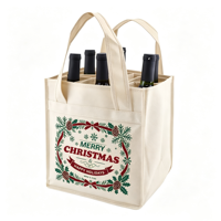 Sac fourre-tout pliable en non-tissé personnalisé de qualité supérieure pour Noël, réutilisable, écologique, recyclé, résistant, avec poignées