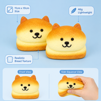 Jouet Squishy Unisexe en PU en forme de Chien Porte-Bonheur de Dessin Animé