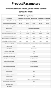 JK BMS V19 Smart Inverter BMS 8S~16S 24V 48V 200A 1A 2A Active Balance for Lifepo4 Li-ion Lto <b>Battery</b> Energy Storage BMS Display - Product Image 6