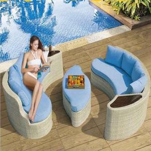 Set Divano Moderno da Esterno per il Tempo Libero Carpenter Rhyme Rotondo in Simil Rattan Impermeabile per Soggiorno Sala da <span class=keywords><strong>Pranzo</strong></span> <span class=keywords><strong>Giardino</strong></span> Cortile Villa - Product Image 1