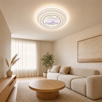 Plafonnier LED rond en bambou vert de Zhongshan, 3 couleurs à intensité variable, panneau artistique en bambou pour bureau, chambre et salon