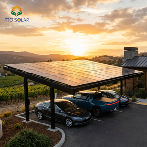 Sistema de Instalación de Diseño de Cochera Solar de Acero y Aluminio Impermeable <span class=keywords><strong>MG</strong></span> Solar de 10kw - Product Image 1