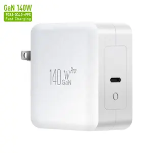 oem gan快速140w usb c充电器电源适配器，适用于macbook pro 1高速pd c型壁式充电器