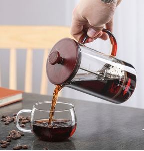 Cafetera Francesa de Vidrio Borosilicato de 400ml/800ml con Tapa de Bambú, Personalizable con Logotipo, Libre de BPA - Product Image 1
