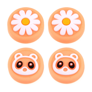 Coques de joystick analogiques pour manette Switch Lite OLED Joy-Con, motif <span class=keywords><strong>petit</strong></span> ours fleuri, avec grip pour pouce - Product Image 4
