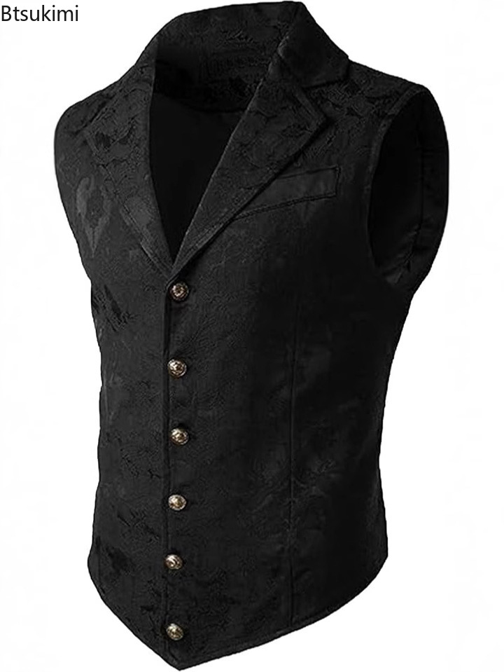 Chaleco Medieval Vikingo Y Pirata Para Hombre | Diseño Renacentista Con Cordones, De Poliéster, Ideal Para Halloween, Steampunk Y Cosplay (Varios Colores)