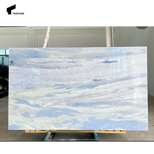 Dalles de marbre en calcite azur naturelle translucide et élégante Tostone, pour comptoirs de table d'extérieur modernes, escaliers, murs, <span class=keywords><strong>baignoire</strong></span> - Product Image 2