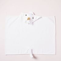 Serviette de bain à capuche en bambou tissé avec broderie animale, antimicrobienne et séchage rapide, pour la salle de bain et la chambre de bébé