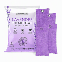 Sachets de charbon actif parfumés à la lavande, éliminateur d'odeurs, absorbeur d'humidité, désodorisant naturel pour la maison, la voiture et la garde-robe