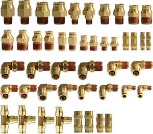 Kit de raccords pivotants mâles NPT à connexion rapide pour frein à air, connecteur de tuyau à enfoncement DOT pour système d'air de camion - Product Image 2