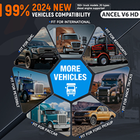 Scanner professionnel pour camions lourds avec codage ECU avancé et diagnostic complet du système pour véhicules commerciaux 12V/24V - V6 HD