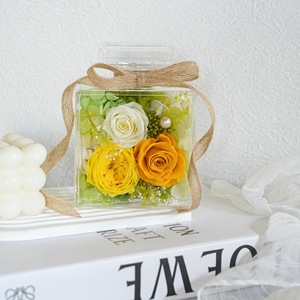 Ramo de Rosas Eternas <span class=keywords><strong>Wafa</strong></span> en Jarrón Perfumado, Regalo con Flores Secas para Bodas, Cumpleaños, Graduaciones, Inauguraciones y Fiestas - Product Image 4